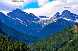 colonial peak pyramid peak closeup north cascades national park ross lake dam hike trail trek washington postcard