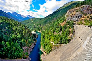 ross dam lake north cascades national park washington colonial peak pyramid peak hike trail trek ross lake resort postcard