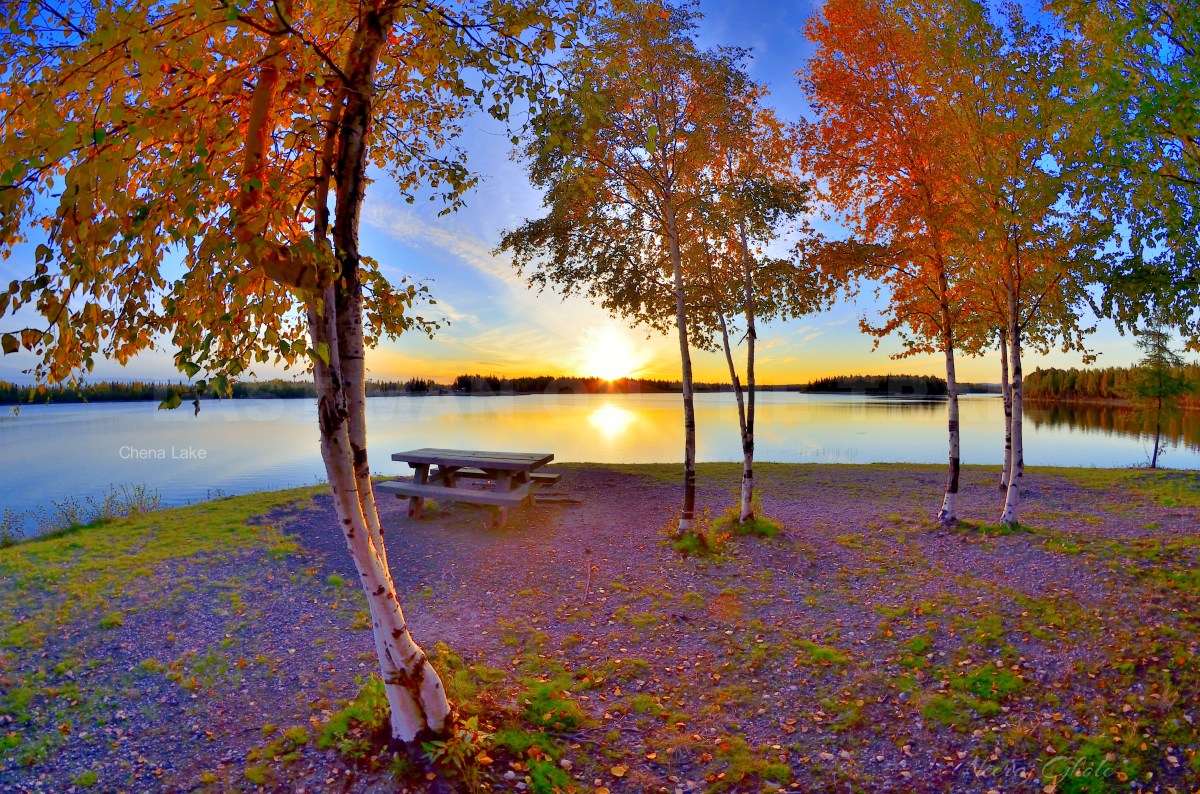 chena lake recreation area alaska aurora borealis northern lights fairbanks cleary summit september lights