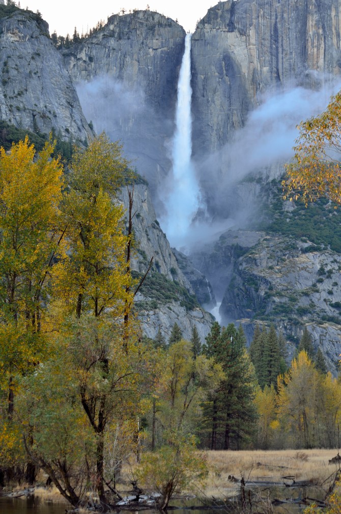 Upper Yosemite Falls Yosemite Valley Fall Colors Nevada Falls Vernal Falls Half Dome Hike Sub Dome Cables Down