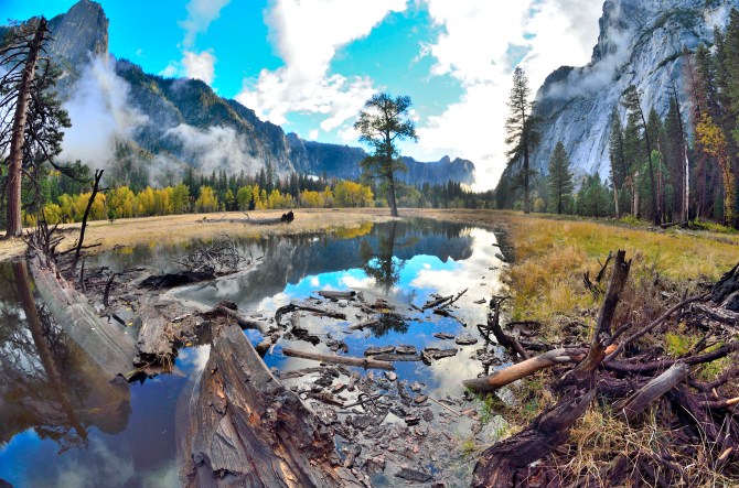 Upper Yosemite Falls Yosemite Valley Fall Colors Nevada Falls Vernal Falls Half Dome Hike Sub Dome Cables Down