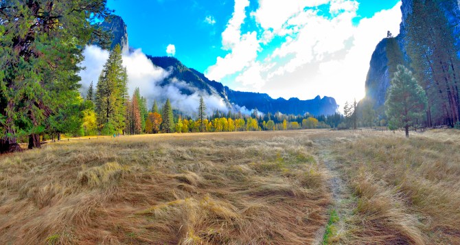 Upper Yosemite Falls Yosemite Valley Fall Colors Nevada Falls Vernal Falls Half Dome Hike Sub Dome Cables Down