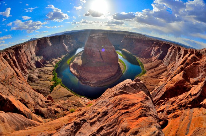 horseshoe bend arizona upper lower antelope canyon highway 89 hike trail walk page