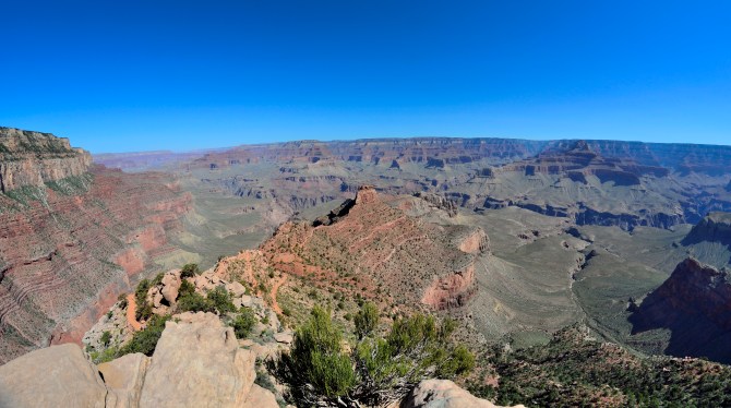 skeleton pint grand canyon south rim trail cedar ridge colorado river south kaibab trail hike arizona