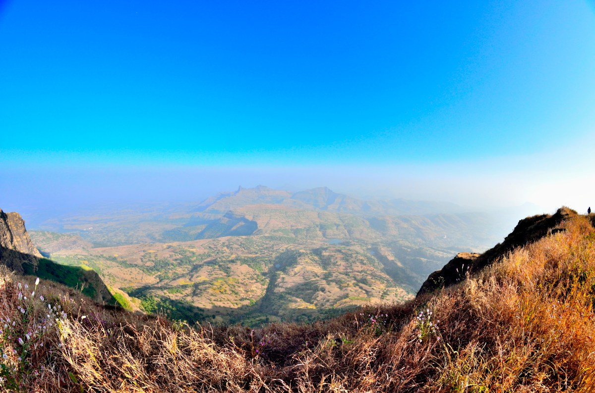 Salher Hike Temple Mandir atop on top Salota Maharashtra Mulher Second highest peak Milky way backpacking India near Mumbai Salher Fort Caves Camping